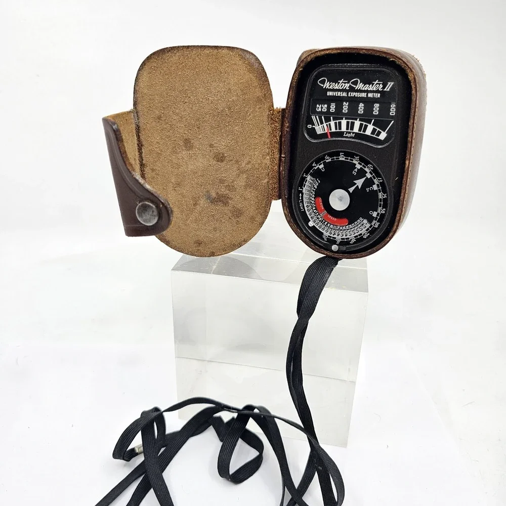 Weston Master II Camera Universal Exposure Light Meter w Leather Case VINTAGE